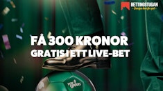 Bettingstugan MR Green 300 kr Livebet NY