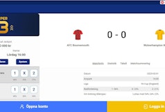DBET Supertipset vy over aktuell omgang