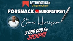 Forsnack Harrysson Europatipset med jackpot