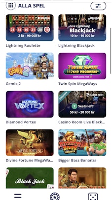 Casino room alla spel