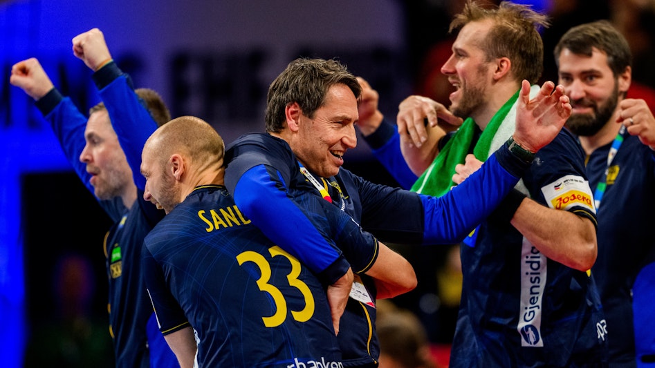 Sverige handboll jubel